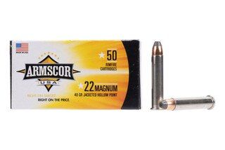 50 rounds of rimfire ammunition for target shooting.